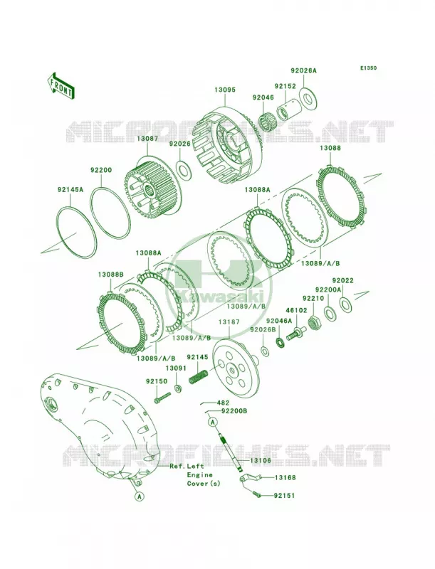 Clutch Kawasaki MOTOS 2000 2006 Vulcan 2000  VN2000A6F