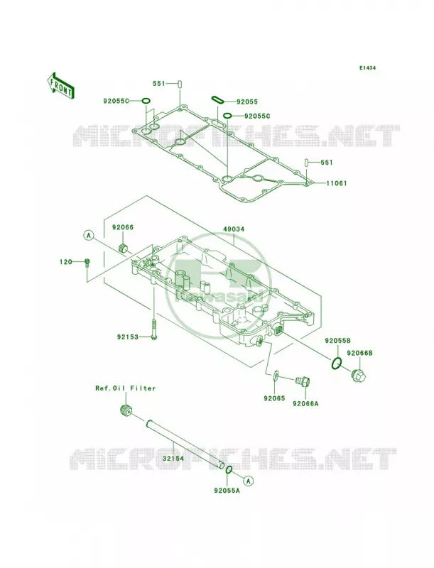 Oil Pan Kawasaki MOTOS 2000 2006 Vulcan 2000  VN2000A6F