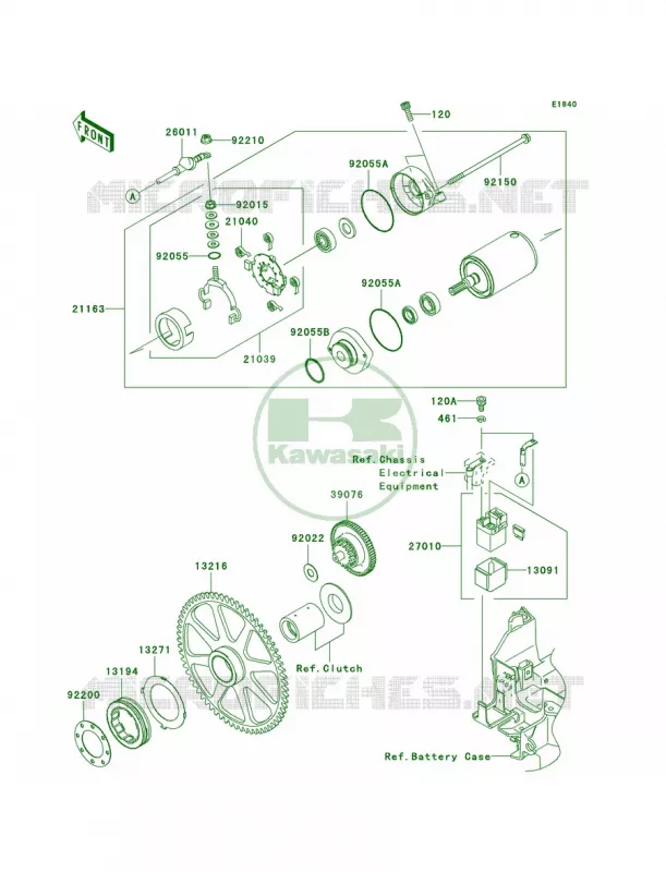 Starter Motor Kawasaki MOTOS 2000 2006 Vulcan 2000  VN2000A6F