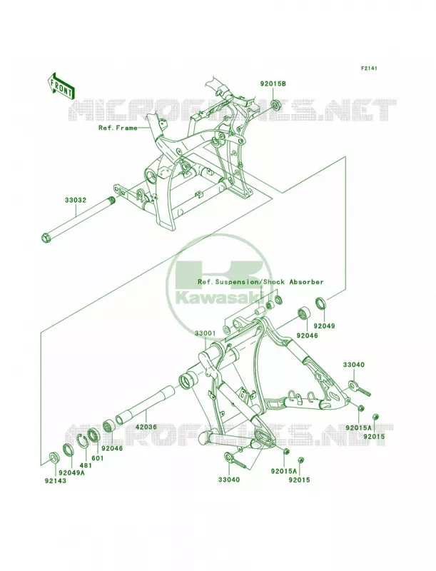 Swingarm Kawasaki MOTOS 2000 2006 Vulcan 2000  VN2000A6F
