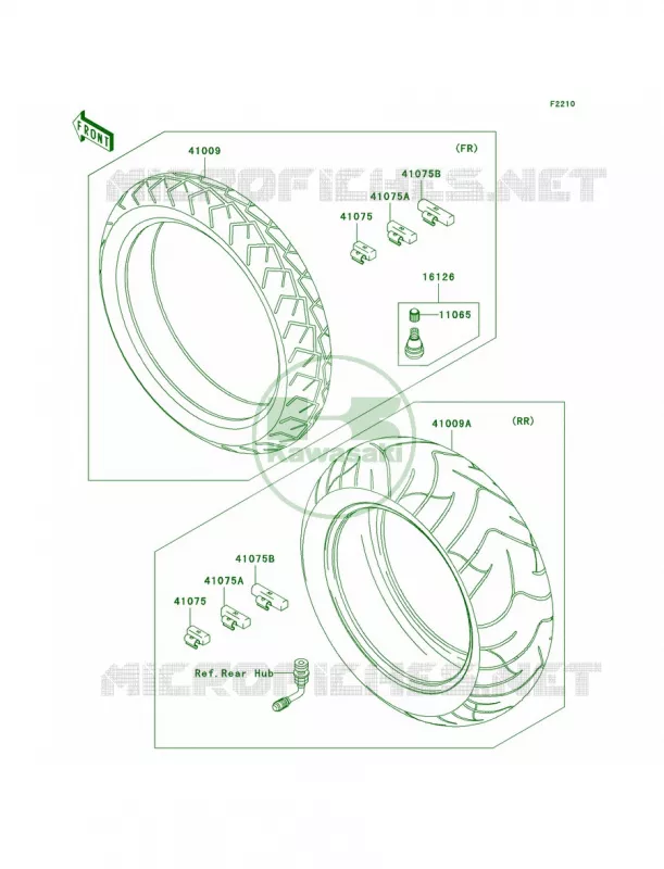 Tires Kawasaki MOTOS 2000 2006 Vulcan 2000  VN2000A6F