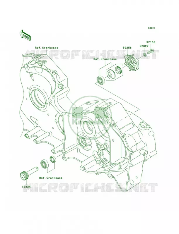 Water Pump Kawasaki MOTOS 2000 2006 Vulcan 2000  VN2000A6F
