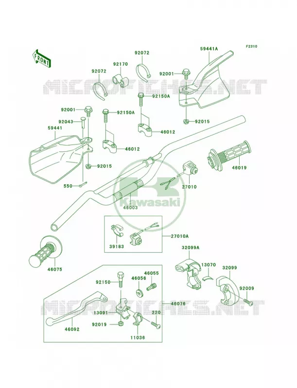 Handlebar Kawasaki MOTOS 300 2006 KLX300R  KLX300A6F