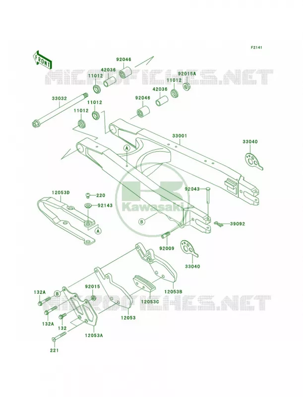 Swingarm Kawasaki MOTOS 300 2006 KLX300R  KLX300A6F