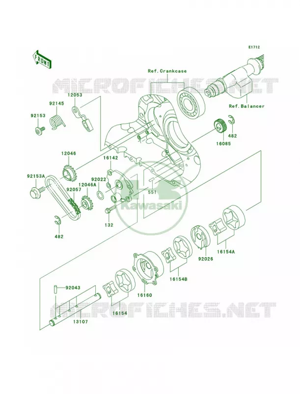 Oil Pump Kawasaki MOTOS 2000 2006 Vulcan 2000 Limited  VN2000D6F