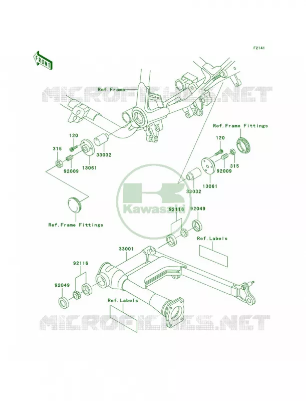 Swingarm Kawasaki MOTOS 750 2006 Vulcan 750  VN750A6F