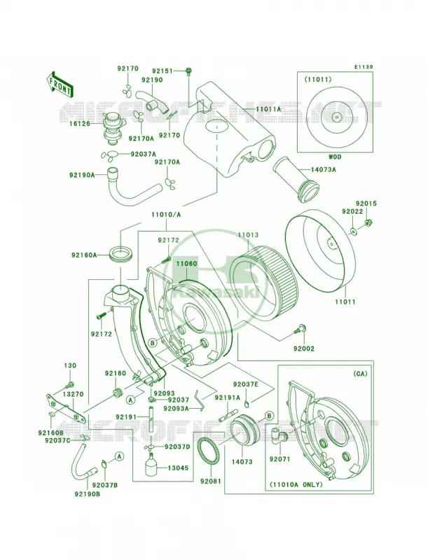 Air Cleaner Kawasaki MOTOS 800 2006 Vulcan 800 Drifter  VN800E6F