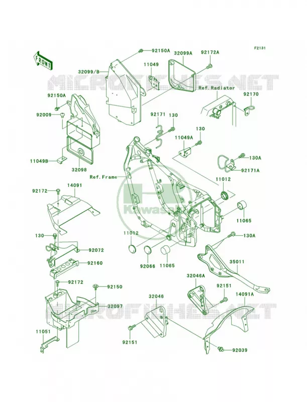 Frame Fittings Kawasaki MOTOS 800 2006 Vulcan 800 Drifter  VN800E6F