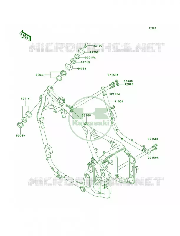 Frame Kawasaki MOTOS 800 2006 Vulcan 800 Drifter  VN800E6F