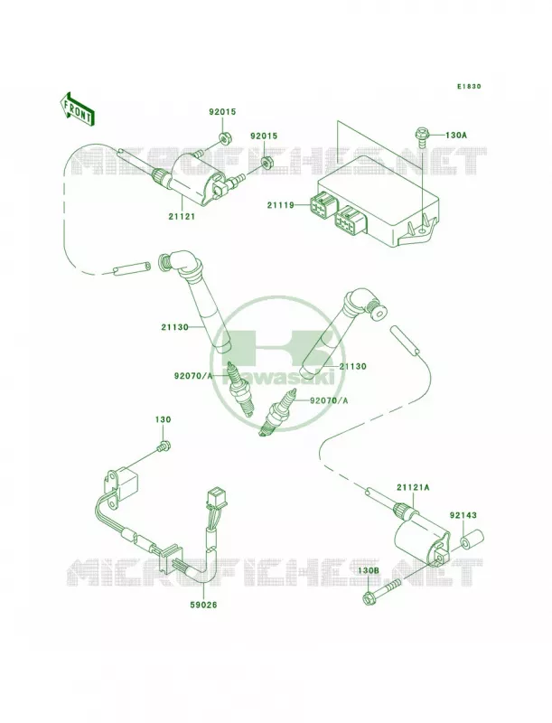 Ignition System Kawasaki MOTOS 800 2006 Vulcan 800 Drifter  VN800E6F