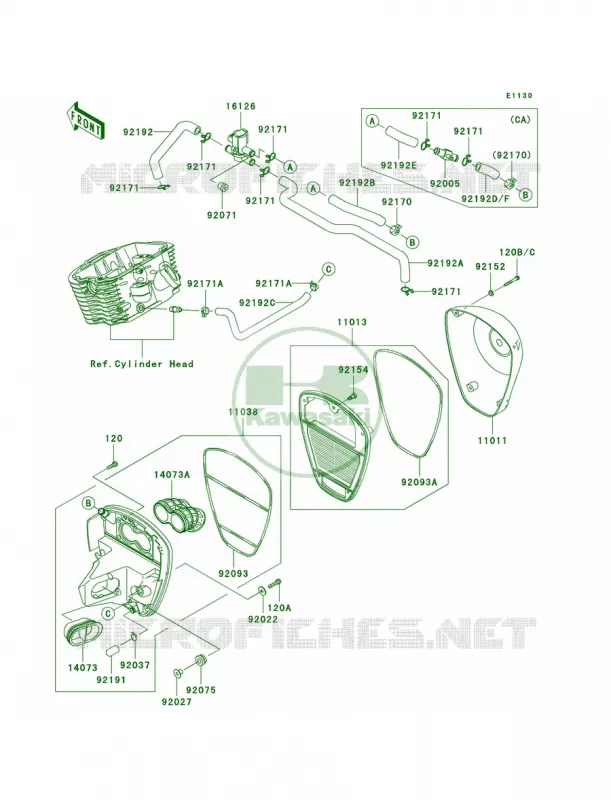 Air Cleaner Kawasaki MOTOS 900 2006 Vulcan 900 Classic  VN900B6F