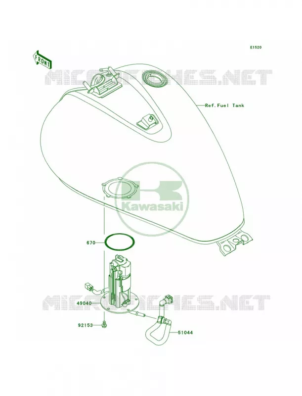 Fuel Pump Kawasaki MOTOS 900 2006 Vulcan 900 Classic  VN900B6F