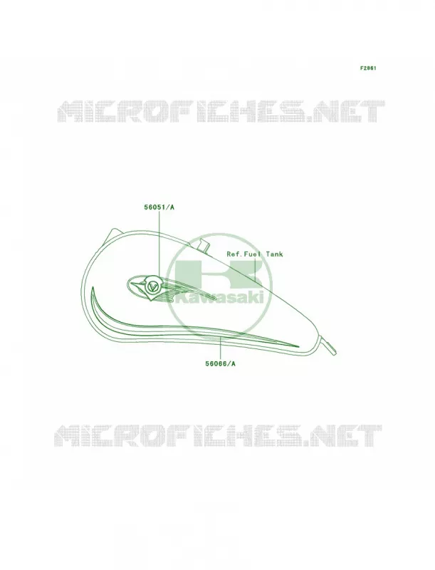 DecalsBlue Kawasaki MOTOS 500 2005 Vulcan 500 LTD  EN500-C10