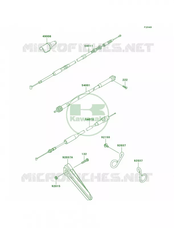 Cables Kawasaki MOTOS 200 2005 KDX200  KDX200-H11