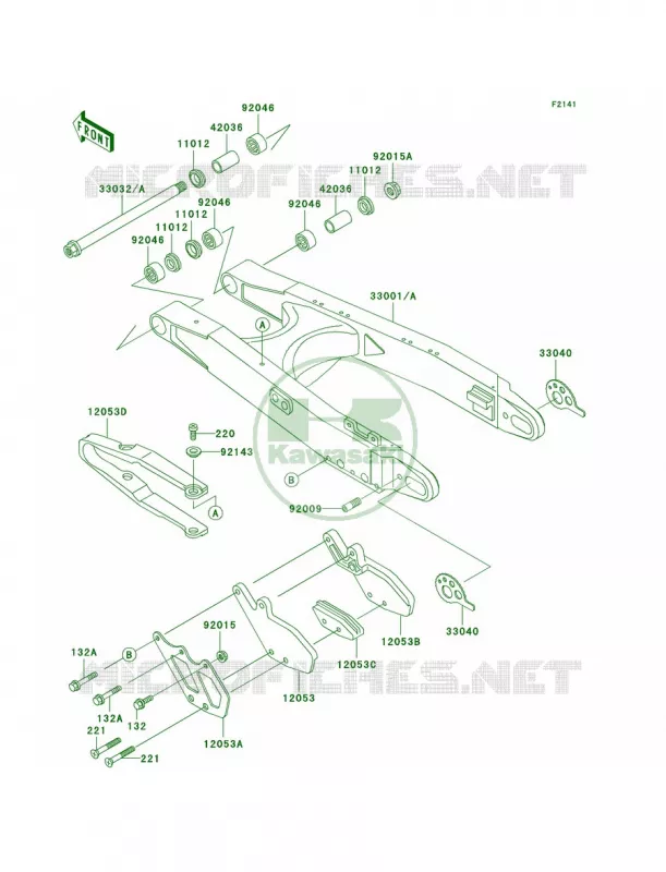 Swingarm Kawasaki MOTOS 200 2005 KDX200  KDX200-H11