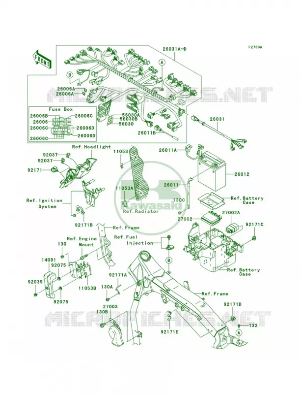 Chassis Electrical EquipmentA2 Kawasaki MOTOS 2000 2005 Vulcan 2000  VN2000-A2