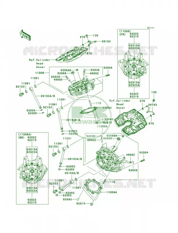 Cylinder Head Kawasaki MOTOS 2000 2005 Vulcan 2000  VN2000-A2