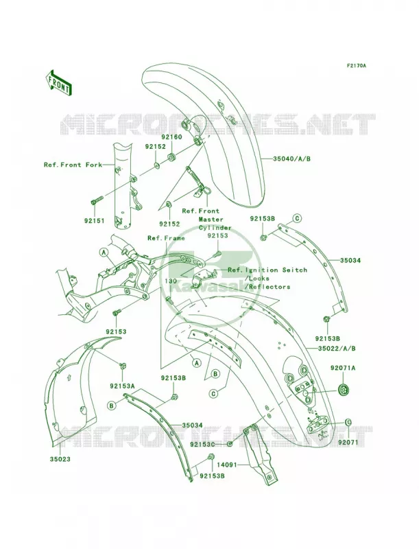FendersA2 Kawasaki MOTOS 2000 2005 Vulcan 2000  VN2000-A2