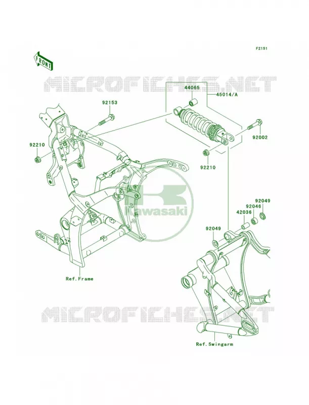 SuspensionShock Absorber Kawasaki MOTOS 2000 2005 Vulcan 2000  VN2000-A2