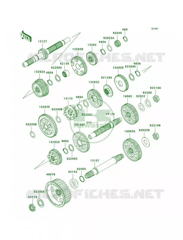 Transmission Kawasaki MOTOS 2000 2005 Vulcan 2000  VN2000-A2