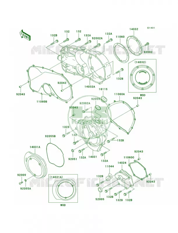 Engine Covers Kawasaki MOTOS 750 2005 Vulcan 750  VN750-A21