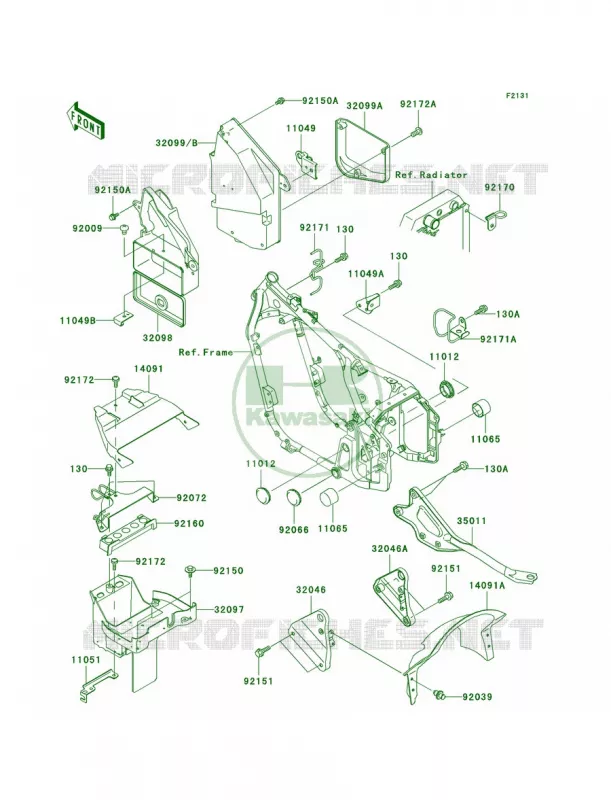 Frame Fittings Kawasaki MOTOS 800 2005 Vulcan 800 Drifter  VN800-E5