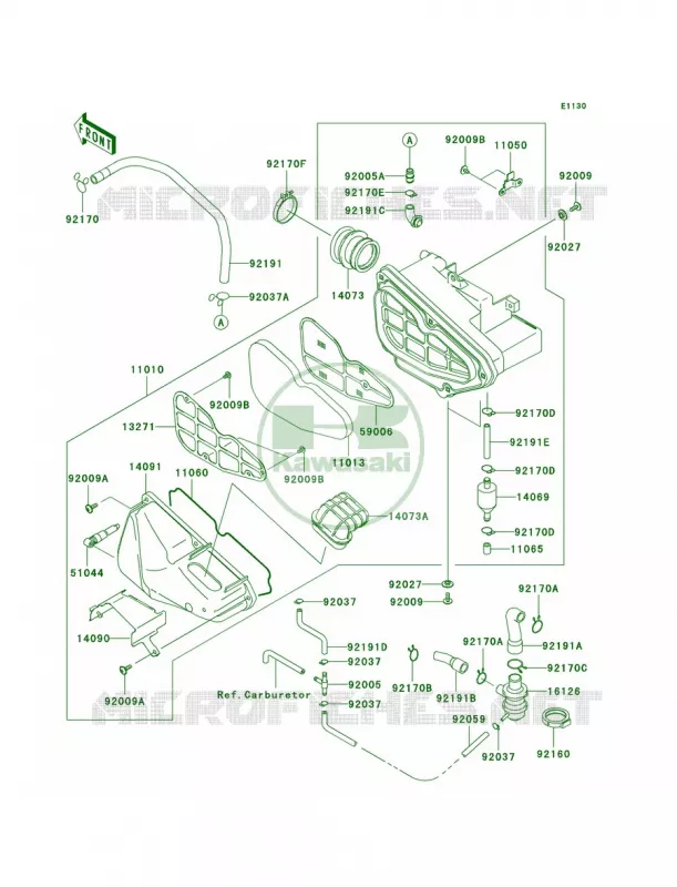 Air CleanerCNUS Kawasaki MOTOS 125 2004 Eliminator 125  BN125-A7
