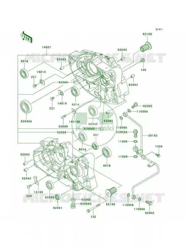 Crankcase Kawasaki MOTOS 125 2004 Eliminator 125  BN125-A7