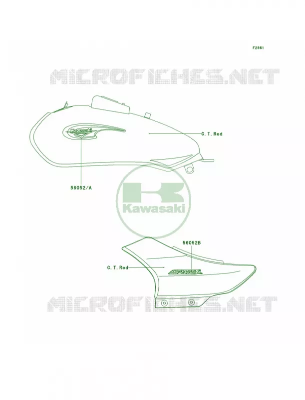 DecalsRedA4 Kawasaki MOTOS 125 2004 Eliminator 125  BN125-A7