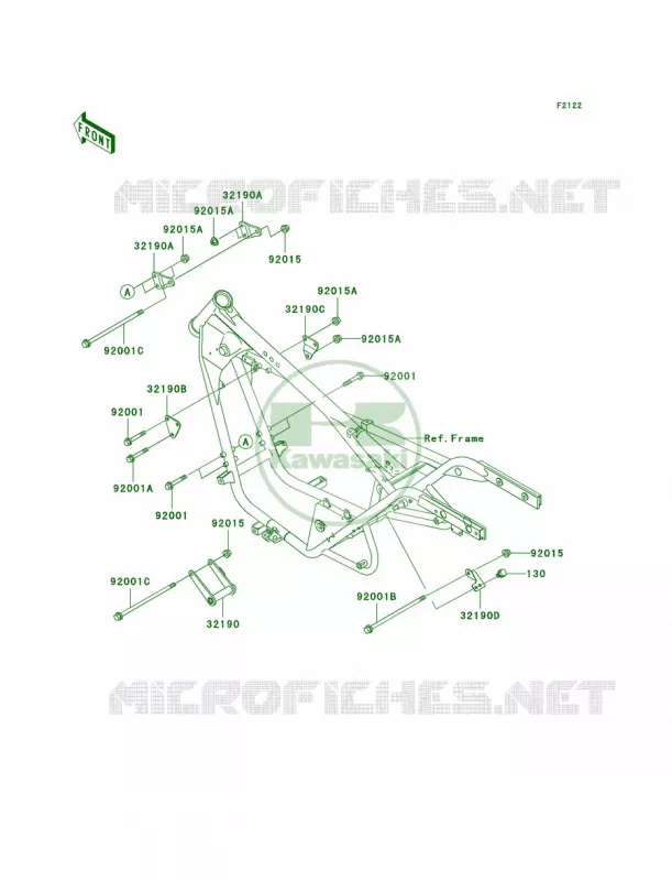 Engine Mount Kawasaki MOTOS 125 2004 Eliminator 125  BN125-A7