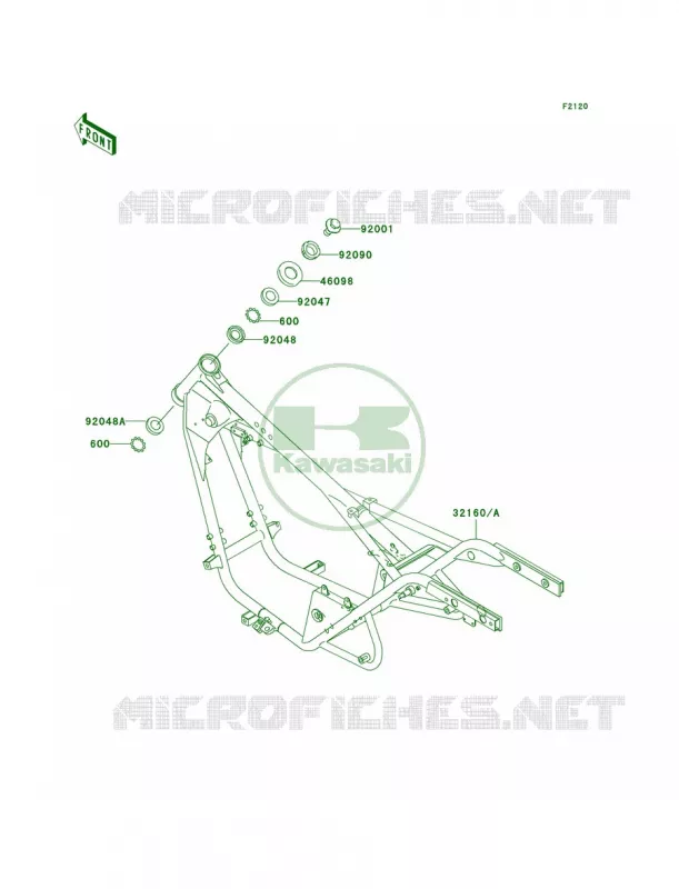 Frame Kawasaki MOTOS 125 2004 Eliminator 125  BN125-A7