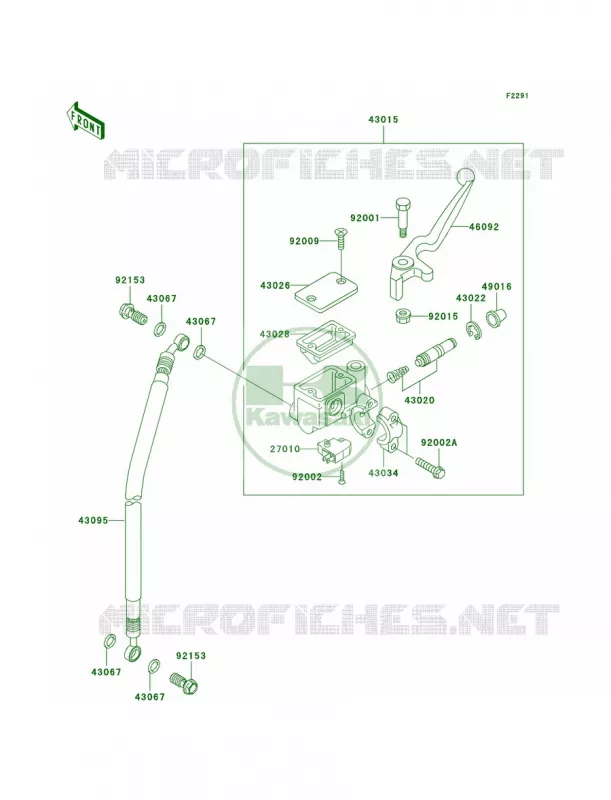 Front Master Cylinder Kawasaki MOTOS 125 2004 Eliminator 125  BN125-A7