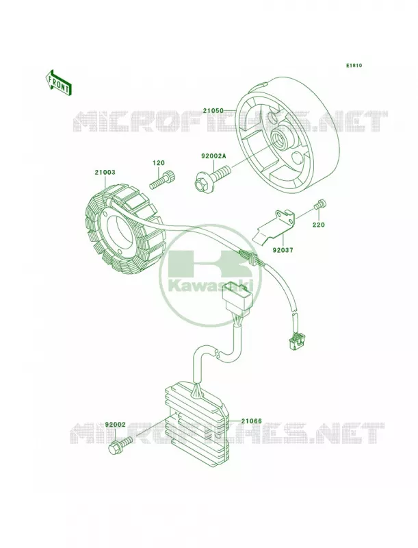 Generator Kawasaki MOTOS 500 2004 Vulcan 500 LTD  EN500-C9