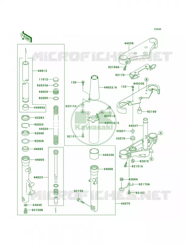Front Fork Kawasaki MOTOS 1500 2004 Vulcan 1500 Classic  VN1500-E7