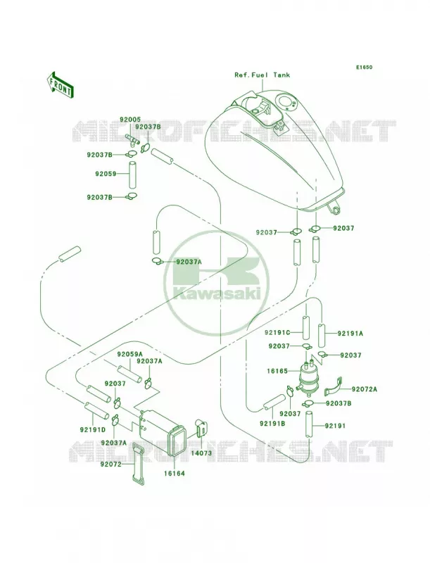 Fuel Evaporative SystemCA Kawasaki MOTOS 1500 2004 Vulcan 1500 Classic  VN1500-E7
