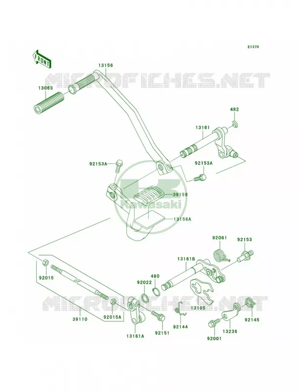 Gear Change Mechanism Kawasaki MOTOS 1500 2004 Vulcan 1500 Classic  VN1500-E7