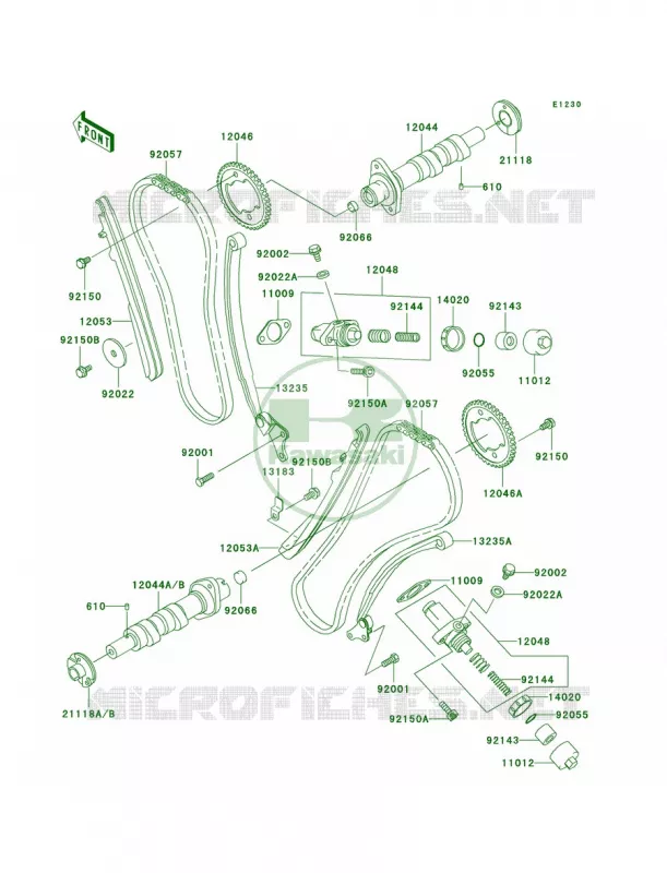 CamshaftsTensioner Kawasaki MOTOS 1500 2004 Vulcan 1500 Drifter  VN1500-R4