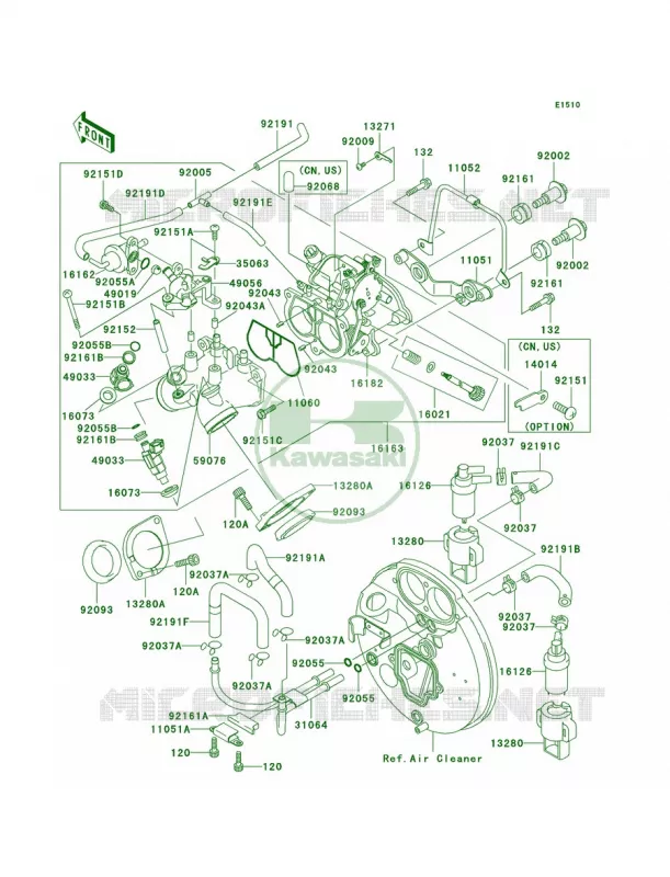 Throttle Kawasaki MOTOS 1500 2004 Vulcan 1500 Drifter  VN1500-R4