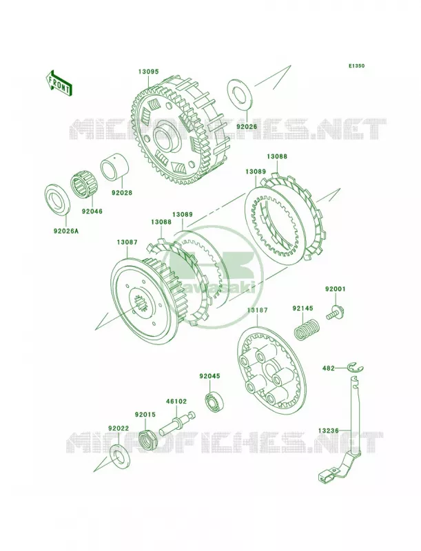 Clutch Kawasaki MOTOS 800 2004 Vulcan 800  VN800-A10