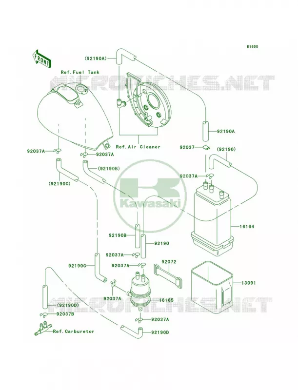 Fuel Evaporative SystemCA Kawasaki MOTOS 800 2004 Vulcan 800  VN800-A10