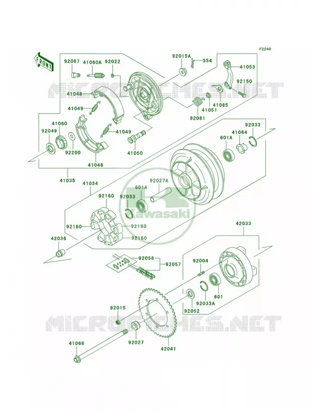Rear WheelChain Kawasaki MOTOS 800 2004 Vulcan 800  VN800-A10
