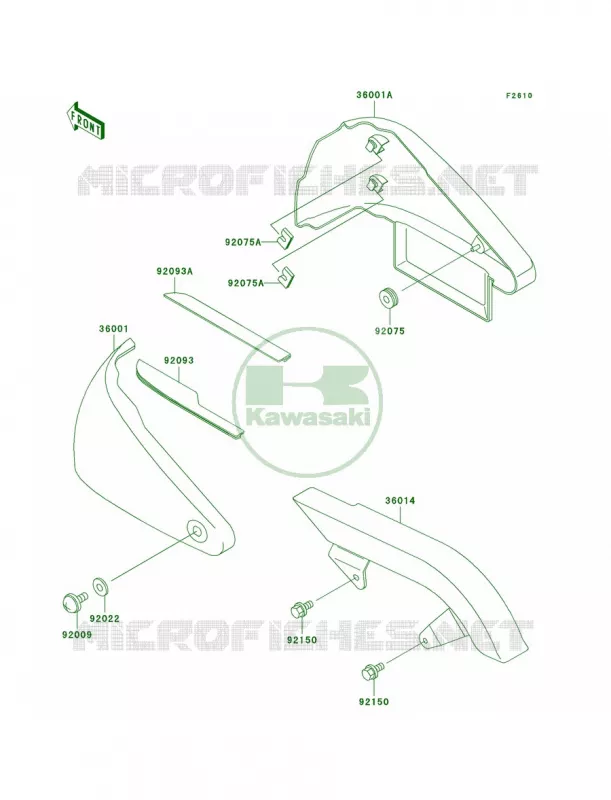 Side CoversChain Cover Kawasaki MOTOS 800 2004 Vulcan 800  VN800-A10