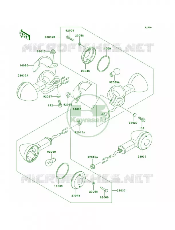 Turn Signals Kawasaki MOTOS 800 2004 Vulcan 800  VN800-A10
