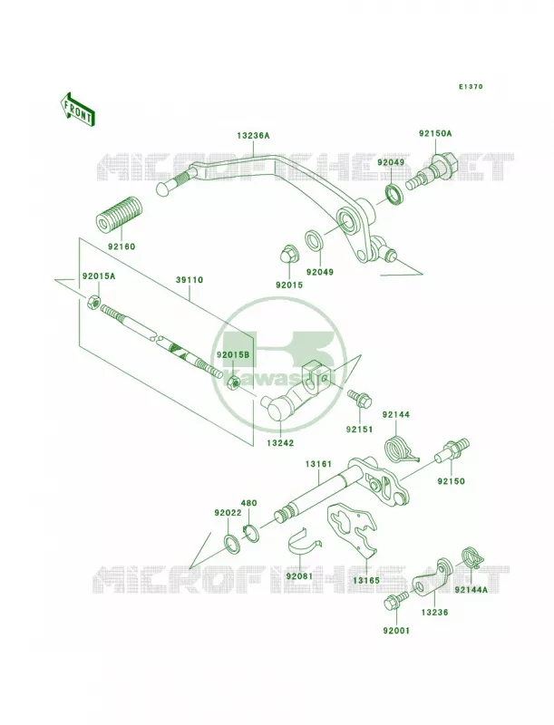 Gear Change Mechanism Kawasaki MOTOS 800 2004 Vulcan 800 Classic  VN800-B9