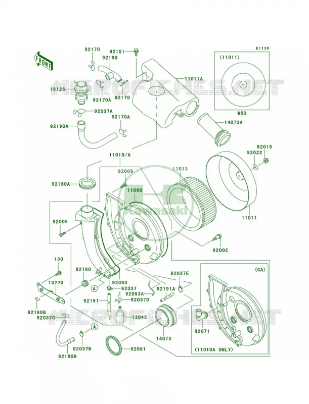 Air Cleaner Kawasaki MOTOS 800 2004 Vulcan 800 Drifter  VN800-E4