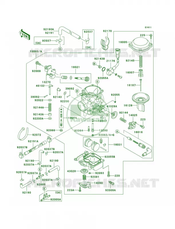 Carburetor Kawasaki MOTOS 800 2004 Vulcan 800 Drifter  VN800-E4