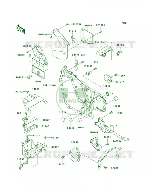 Frame Fittings Kawasaki MOTOS 800 2004 Vulcan 800 Drifter  VN800-E4