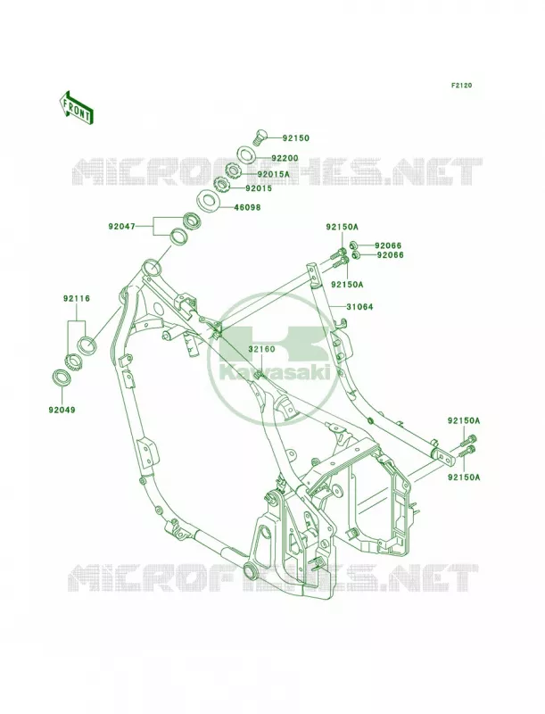 Frame Kawasaki MOTOS 800 2004 Vulcan 800 Drifter  VN800-E4