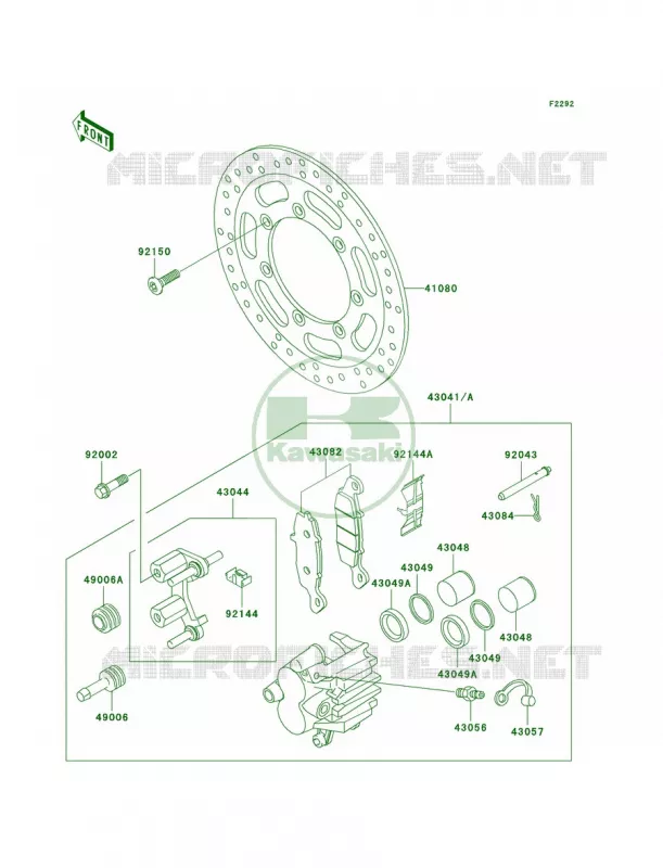 Front BrakeE1-E3 Kawasaki MOTOS 800 2004 Vulcan 800 Drifter  VN800-E4