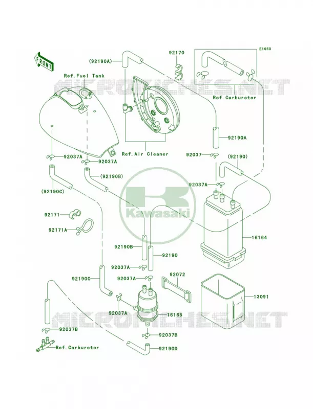 Fuel Evaporative SystemCA Kawasaki MOTOS 800 2004 Vulcan 800 Drifter  VN800-E4